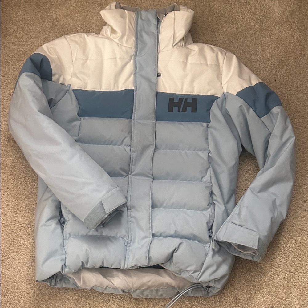 Helly Hansen Blue and White Ski Jacket